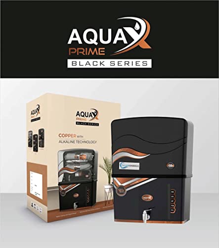 Image of Hydroshell AquaX Prime Advanced Copper RO Water Purifier with UV + UF + TDS Controller + Full Automatic With Goodness Of Copper 12 L | Black
