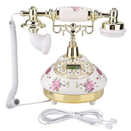 MS 9101 Teléfono Antiguo Retro Vintage con Calendario de Escritorio Electrónico para Oficina en Casa