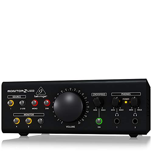 Behringer MONITOR2USB High-End Speaker and Headphone Monitoring Controller with VCA Control and USB Audio Interface
