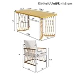 Merax Gartenmöbel-Set 7-teilig Beige & Braun