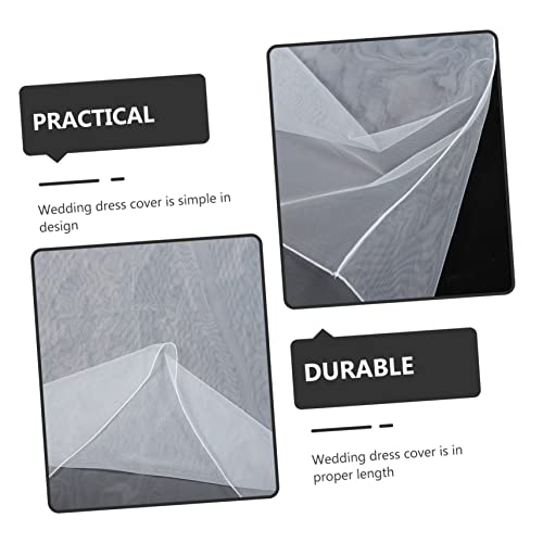 Abaodam 4 Peças Bolsa De Vestido De Casamento Capa De Vestido De Noiva Roupa De Noiva Transparente B