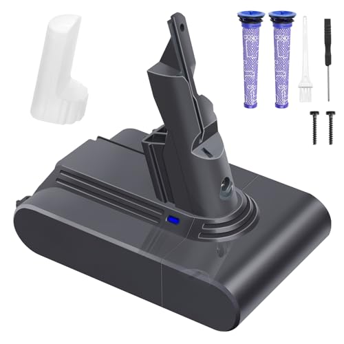 21.6V 4.6Ah Replacement Lithium Battery for Dyson V7 All V7 Models with 2 Filters Accessories Kit