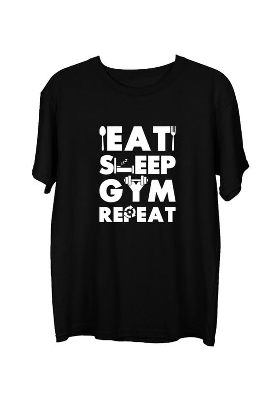 Image of Wear Your Opinion Mens Graphic Printed T-Shirt (Design: Gym Repeat)
