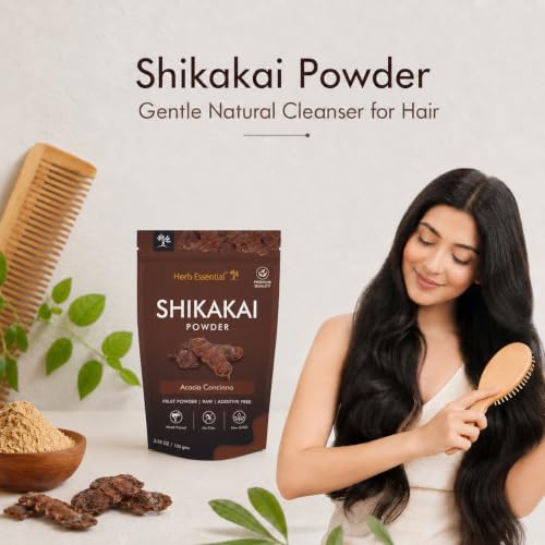 Image of Herb Essential Shikakai Powder 100g, Natural Hair Cleanser, Chemical Free