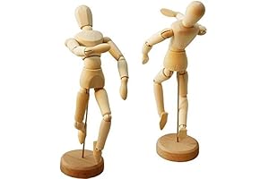 HSOMiD 12" Premium Wooden Drawing Model Figure for Artists