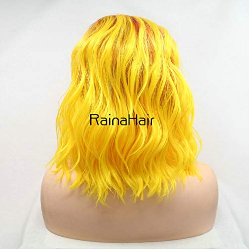 Perruque synthétique courte RainaHair dentelle frontale haute qualité pour soirée chic