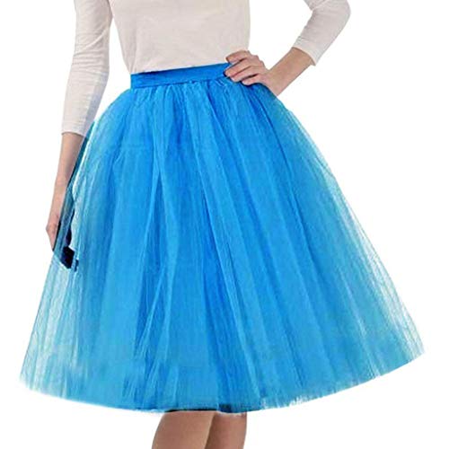 Jupe plissée en tulle femme bleu taille 33 jupe longue midi