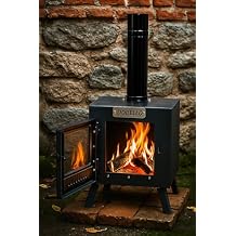 Dorello Compact Wood Burning Camping Stove, Small Freestanding Heater for Cabin or Off-Grid Living, with Chimney Pipe