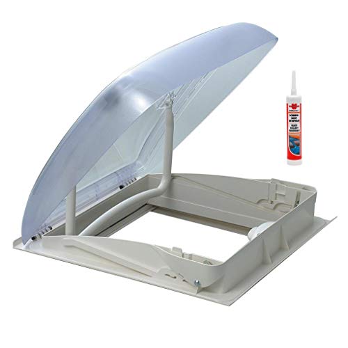 DOMETIC Mini Heki Plus Dachhaube - 40x40 - Dachstärke 25-42mm mit Zwangsbelüftung inkl. Scheibendicht