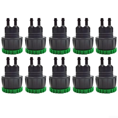 Niceminiwall Conector desviador de grifo de jardín, adaptador de poliacetal para accesorios de 1/2 y 3/4 pulgadas, sellado a prueba de fugas, instalación rápida (47 salidas dobles)