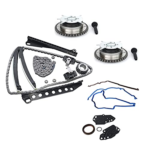 Variable Camshaft Timing Chain Kit With Phasers, Sprockets, Tensioners, Guides, Chains, Gaskets For Fo-Rd Expedition, F150, F250, F350 Super Duty Lin-Coln Mark Lt, Navigator 5.4L 3V Triton 9-0391Sb #TOP3