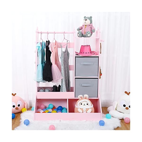 Bophy stm 601pa new kid wardrobe large pink  urban country home decor