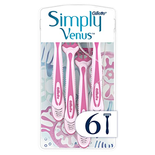 Gillette Simply Venus Einwegrasierer Damen, 6 Rasierer mit 3-fach Klinge Cover