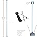 King Canopy Sun Shade Sail 9-Feet Extension Pole Kit Contains Rope,Stakes and Snapclips, Steel, SSPKST9