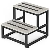 LIANTRAL Taburetes para Adultos y niños, Taburete de 2 escalones, Acero...