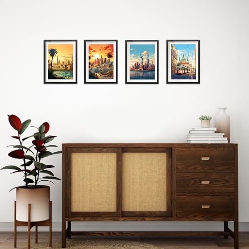 Livsgnista Vintage Travel Posters Trendy City Wall Art Collage Kit Set Of 12,Popular Cities Landscape Wall Decor Gift For Friend,Room Décor 8X11 Inch(Unframed) thumb #4
