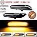 AJHLJ® 2Pcs Led Dynamic Side Marker Turn Signal Light Indicator Blinker Lamp Signal Lamp For BMW E90 E91 E92 E93 E60 E87 E82 E46 (BLACK)