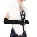 Yetagoo Winter Faux Fur Scarf Wrap Collar Shrug for Coat Wedding Evening 1920s Party