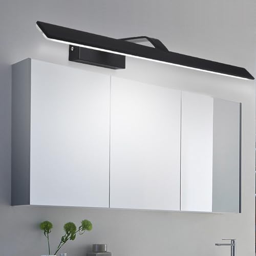 Iluminación de pared interior larga en aluminio y acrílico blanco para espejo de baño moderno 6