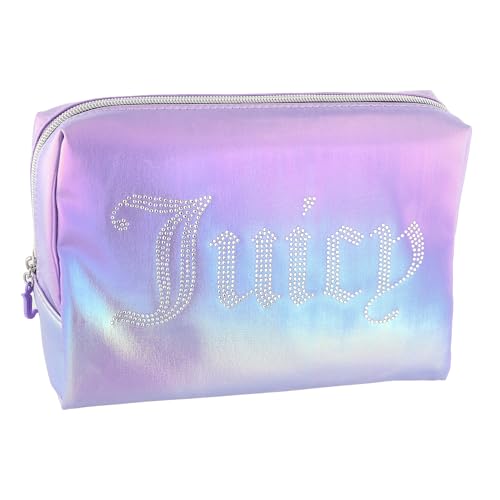 Juicy Couture Purple Ombre Makeup Bag Shiny Gradient Cosmetics Organizer