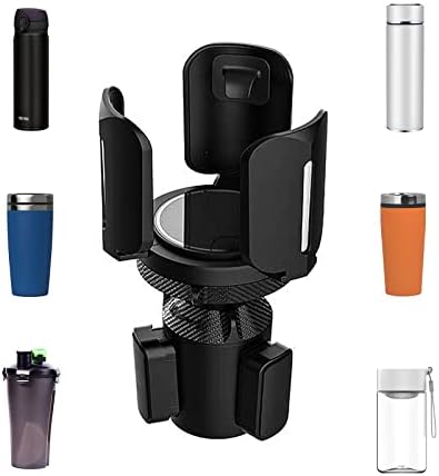 Car Cup Holder Expander with Adjustable Holder for All Purpose, Automotive Cup Holders with Rubber Fits Less Than 5.51" Large Bottles & Mugs & Foods & Drinks
