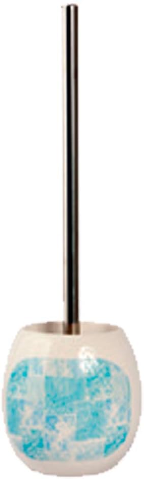 MSV Java Cadix Toilet Brush and Holder, Ø13,5 / Alto Total 39, White/Blue