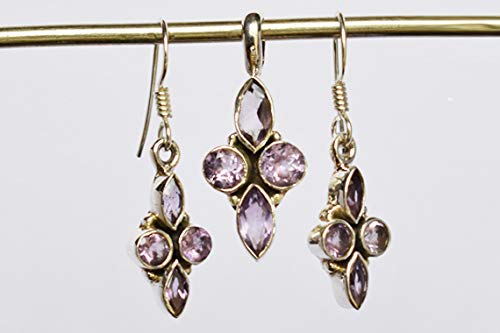 Juego de joyas de amatista morada en plata: regalo de San Valentín 7