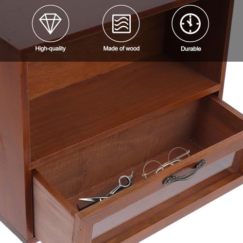 Boîte de rangement à tiroirs en bois et acrylique pour petits objets