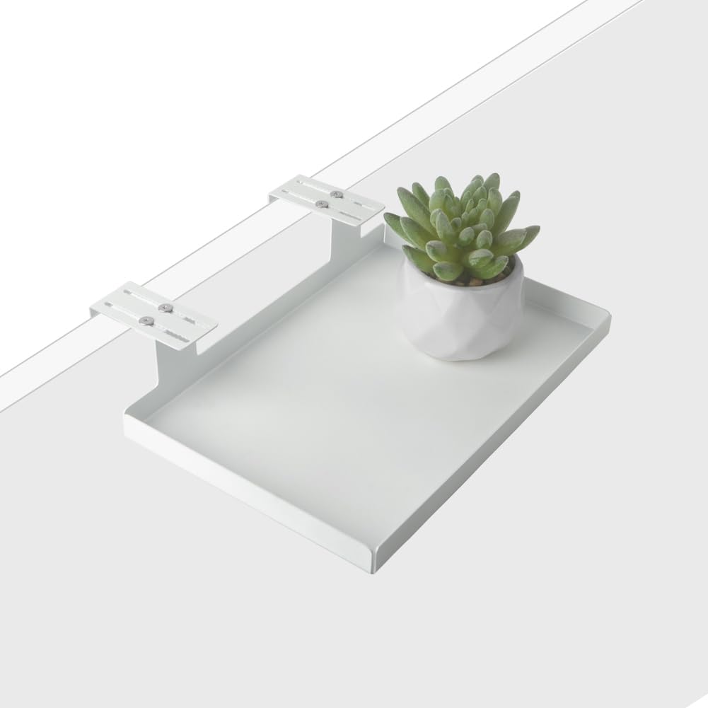 AKBFOX Office Cubicle Shelf - 8.3'' x 5.5'' x 1.7'' Storage Organizer Floating Corner Rack Hanging Shelf Adjustable Home Office Essentials for Planter