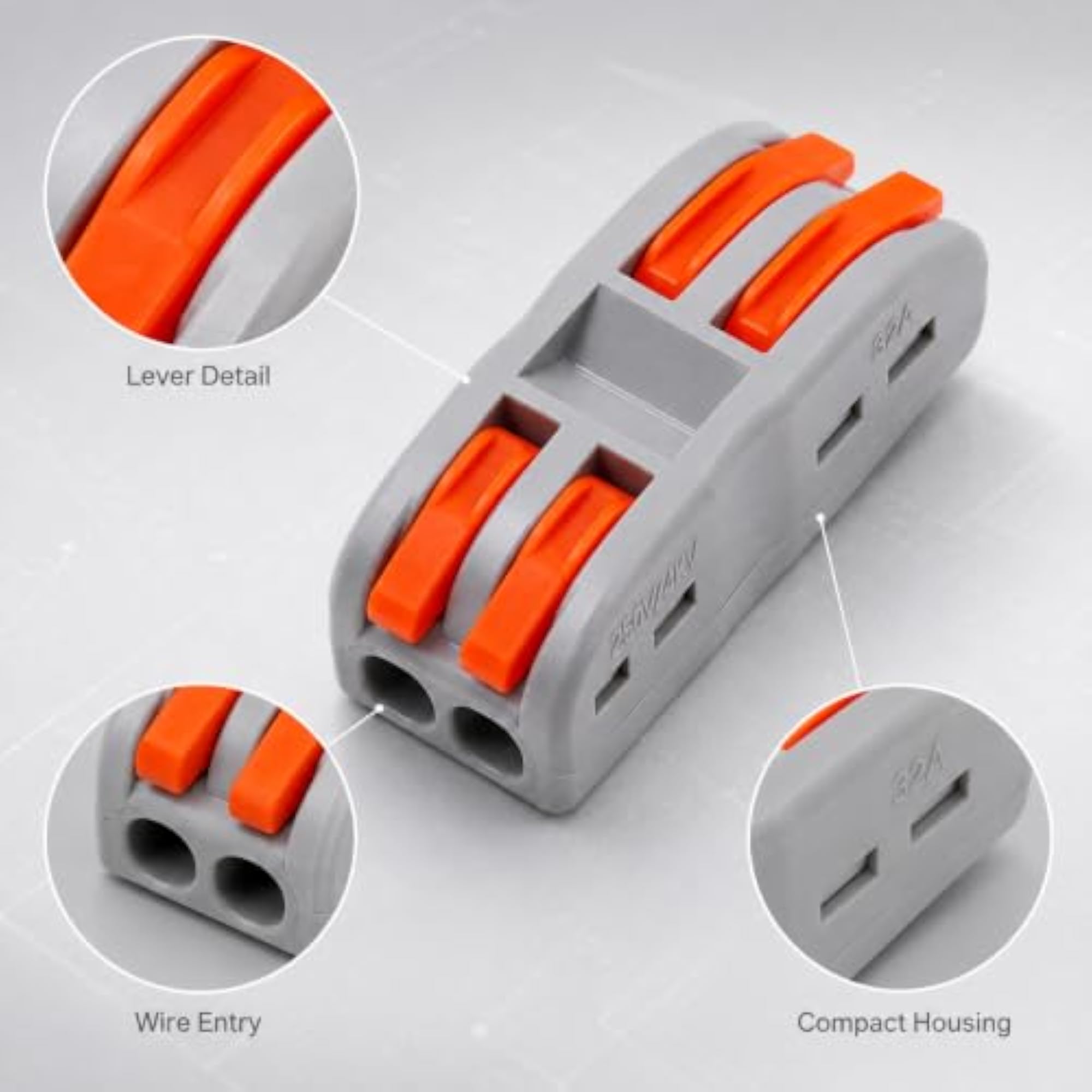 Wire Connector 2 In 2 Out, Electrical Wire Joiner, 30 Pcs