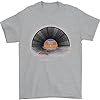 Vinyl Sunset Record LP Turntable Music Mens T-Shirt 100% Cotton White L #2