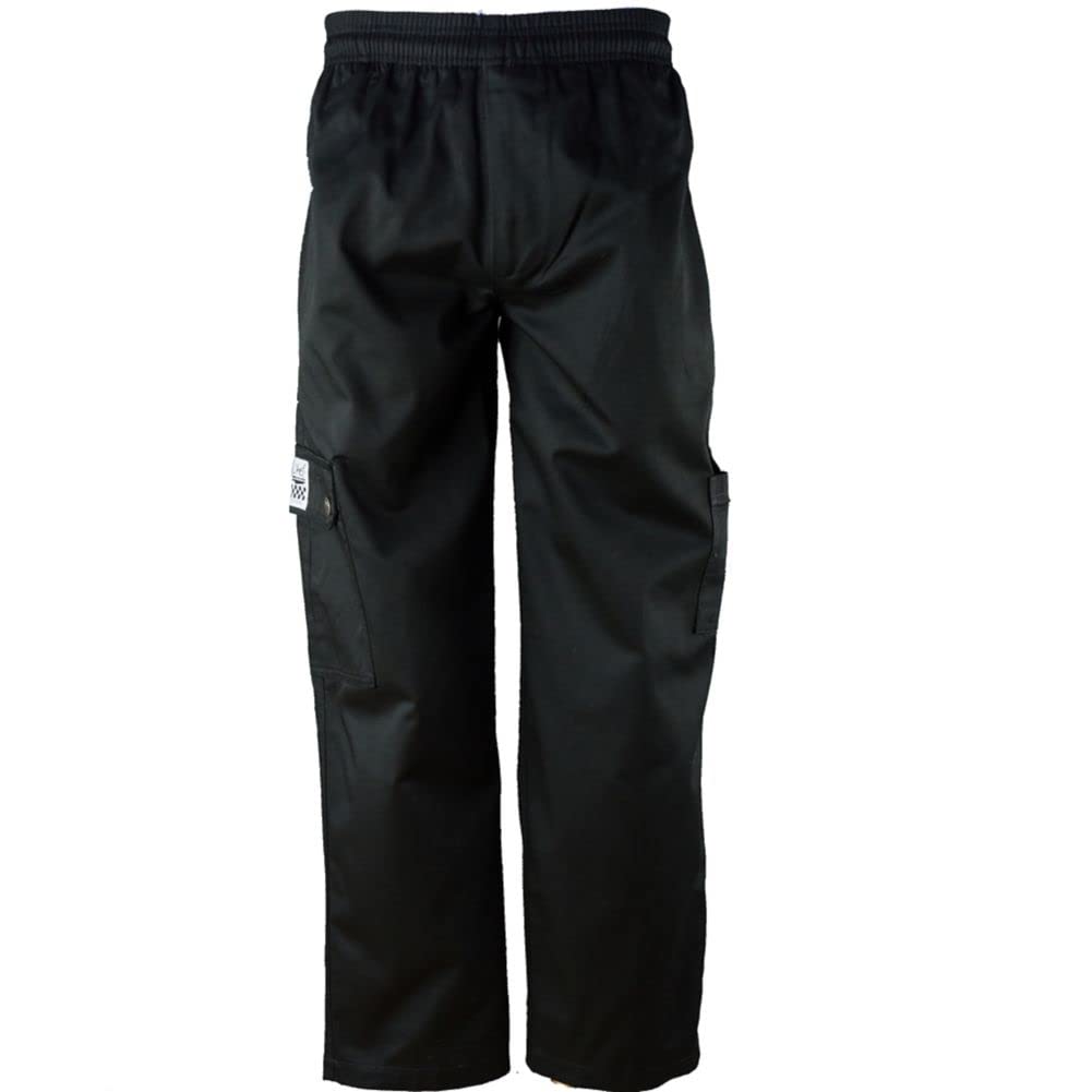 Chef Revival P024BK-2X QC Lite 2XL Black Cargo Pants
