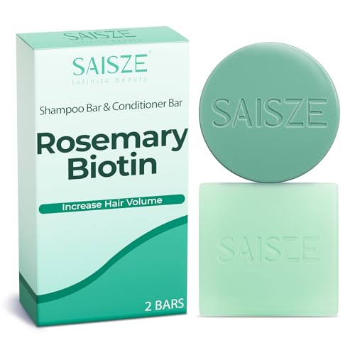 SAISZE Rosemary & Biotin Shampoo and Conditioner Bar for Hair