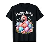 Flamenco De Conejito De Pascua Huevos Coloridos De Pascua Camiseta