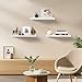 Upassion White Floating Shelves for Wall Set of 3, 16
