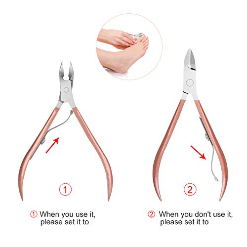 Manicure Set 12pcs Manicure Pedicure Set Professional Nail Clipper Kit Stainless Steel Nail Care Tools with Luxurious Travel Case (Pink) - Thumbnail 4