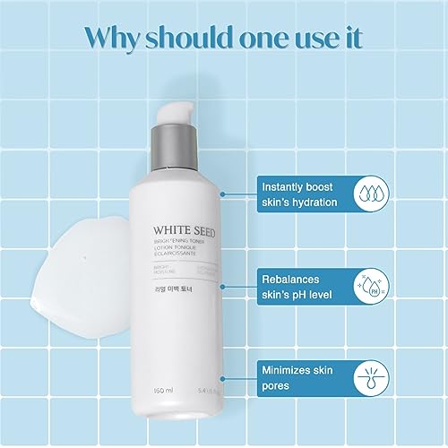 The Face Shop White Seed Brightening Toner with Lupin Seed, Daisy, Niacinamide, Moisturizing & Brightening - Image 8
