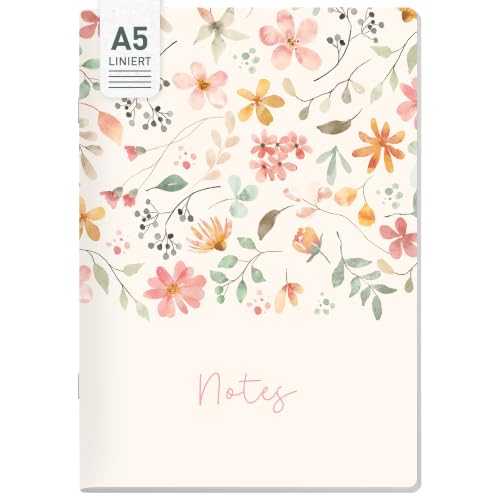 Häfft paper&you® Notizheft A5 liniert 'Wild Blossoms'