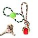 XXL Hundespielzeug Set | 2 TLG. Hunde-Spielzeug inkl. Seil-Spielzeug Kauknochen | Hunde-Spielsachen unzerstörbar für kleine, große Hunde & Welpen für Hunde-Spiele Draußen & im Garten