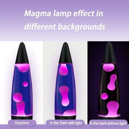 Vanful 16 Inches Purple Magma Lamp With White Wax Black Base Soothing Liquid Motion Lamp Home Decoration Bedroom Living Room Night Light For Adults Kids Boys Girls thumb #3