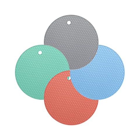 4PCS Redondo Salvamanteles de Silicona Pitasha Cover