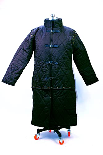Image of AnNafi Thick Padded Medieval Gambeson Armor | Theater Costumes Full Sleeves| Cotton Fabric Aketon Jacket | Arming Doublet