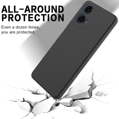 Image of Back Cover Silicon Flexible Shockproof Anti Scratch Back Cover for Motorola Moto G24 Power - Black