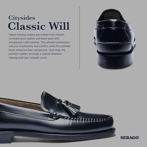 Sebago Men's Classic Will Loafer Shoes, Black - 12 Regular4