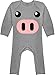 Shirtracer Baby Karneval und Fasching Kostüm - Schwein Kostüm - 3/6 Monate - Grau meliert - Baby Body mädchen Schwein - BZ13 - Baby-Body Langarm für Jungen und Mädchen