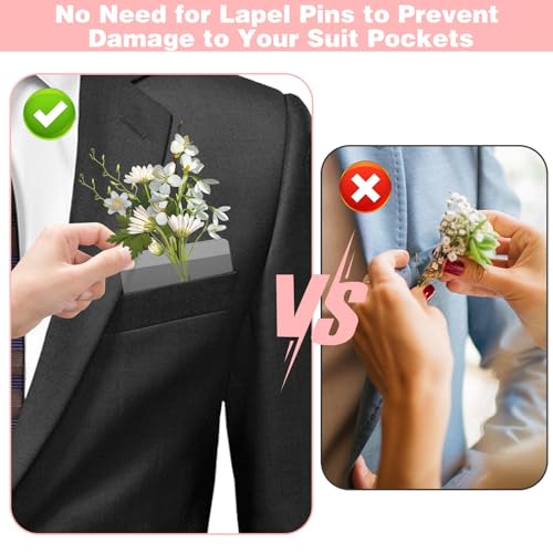 CANIPHA 20Pcs Plastic Sleeve Boutonniere Holder - Image 3