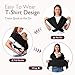 Momcozy Baby Wrap Carrier Skin-Friendly Fabric, Easy to Wear Baby Carrier Sling T-Shirt Design, Hands Free Baby Carriers Newborn to Toddler 8-35lbs, Adjustable Buckle Suit for Waist 30-47inch, Black