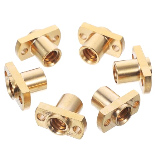 Gatuida 6pcs Durability Screws Nut Lead Trapezoidal Thread for Printer Cnc Mill