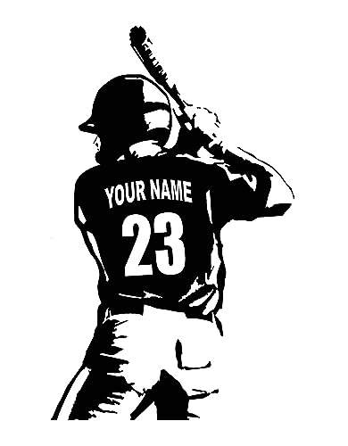 Extra Large Personalized Custom Baseball Player Wall Decal - Choose
