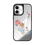 CASETiFY ミラー iPhone 16 ケース [鏡面(スマホカバー) / MagSafe対応/指紋防止] - Upside Down - シルバー (ブラックバンパー)